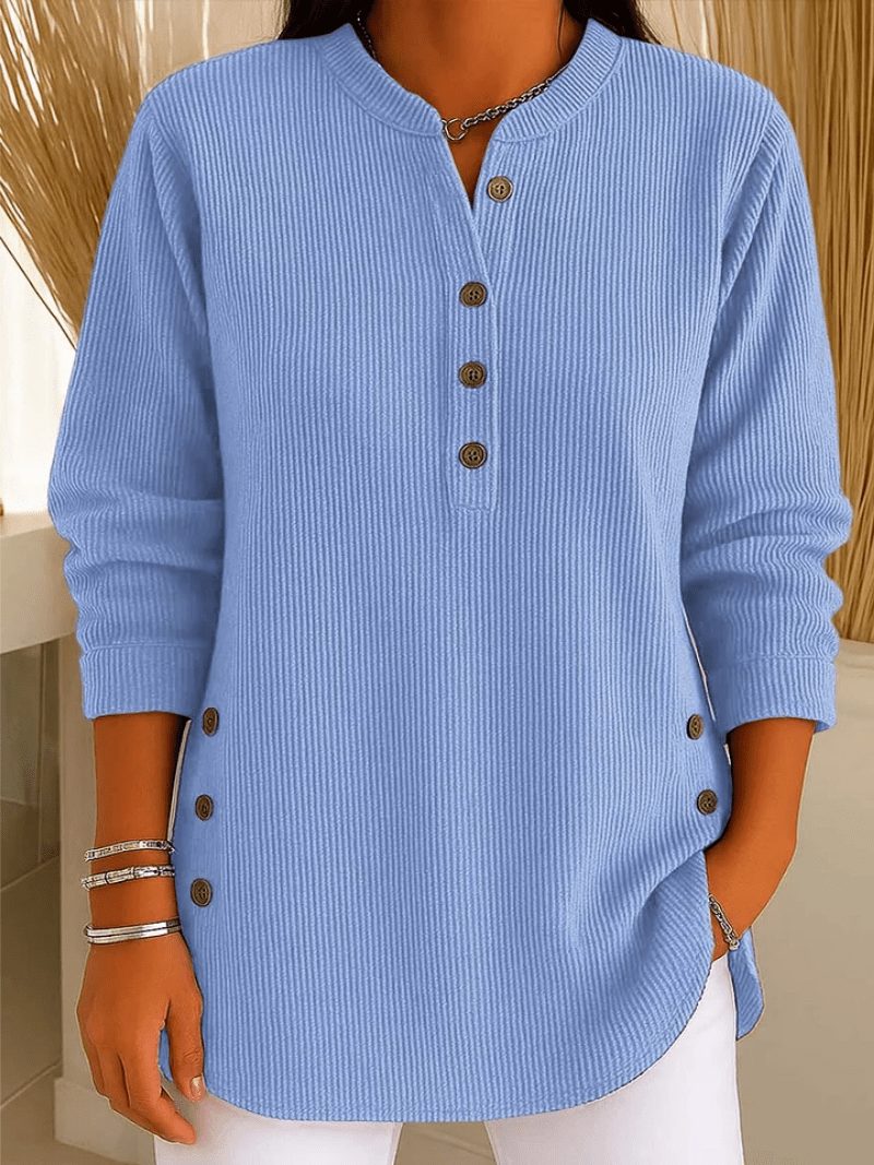 Sigrid | Ribbed Tunic Top with Long Sleeves for Women