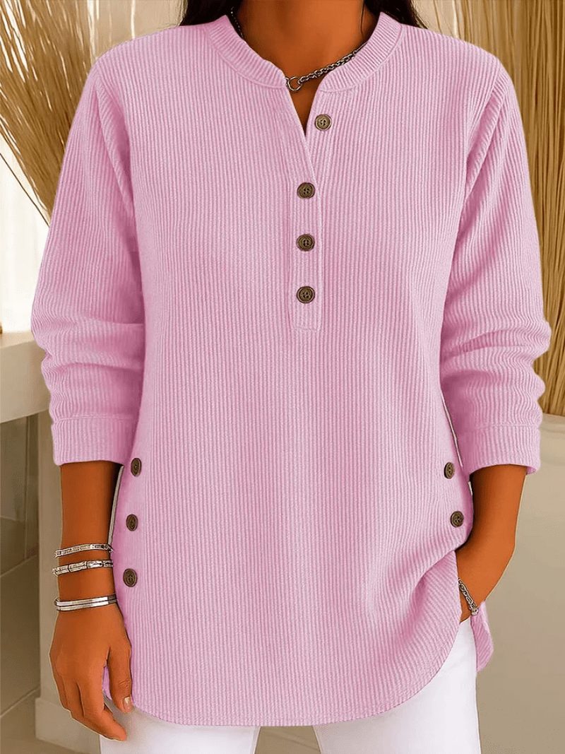 Sigrid | Ribbed Tunic Top with Long Sleeves for Women