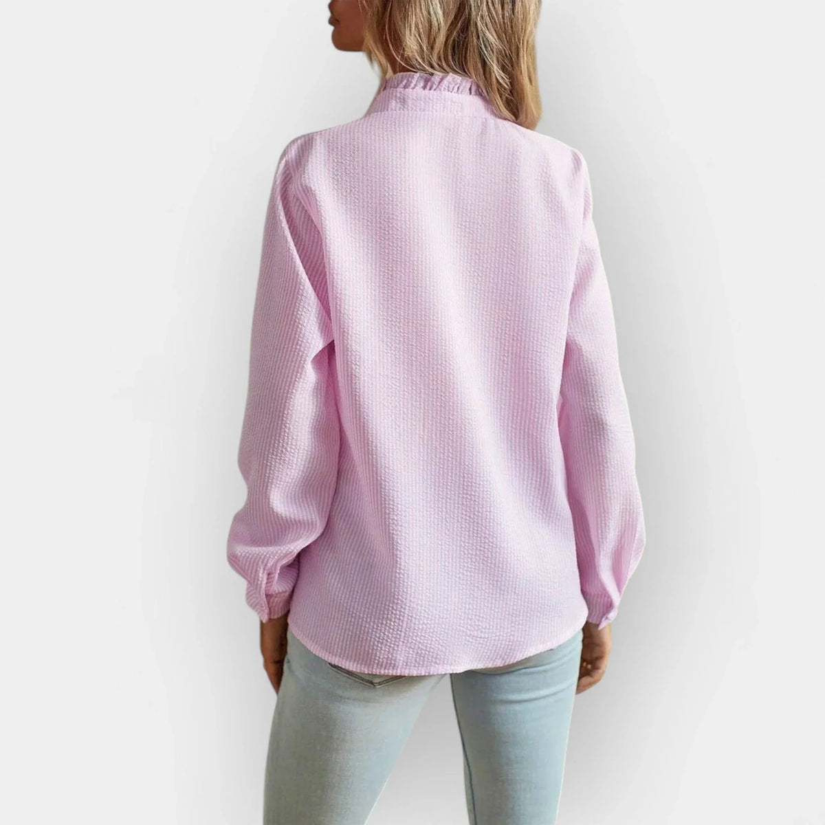Skye | Women's Ruffle Button Up Shirt Blouse with Long Sleeves