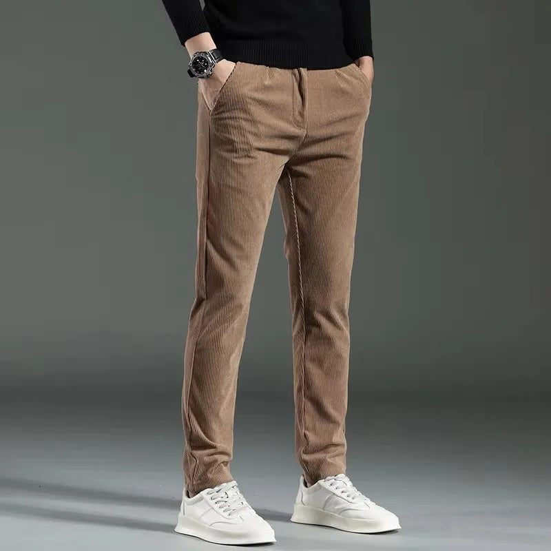 Slim Fit Corduroy Pants for Men