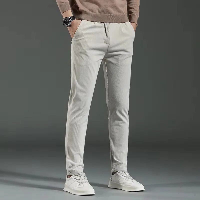 Slim Fit Corduroy Pants for Men