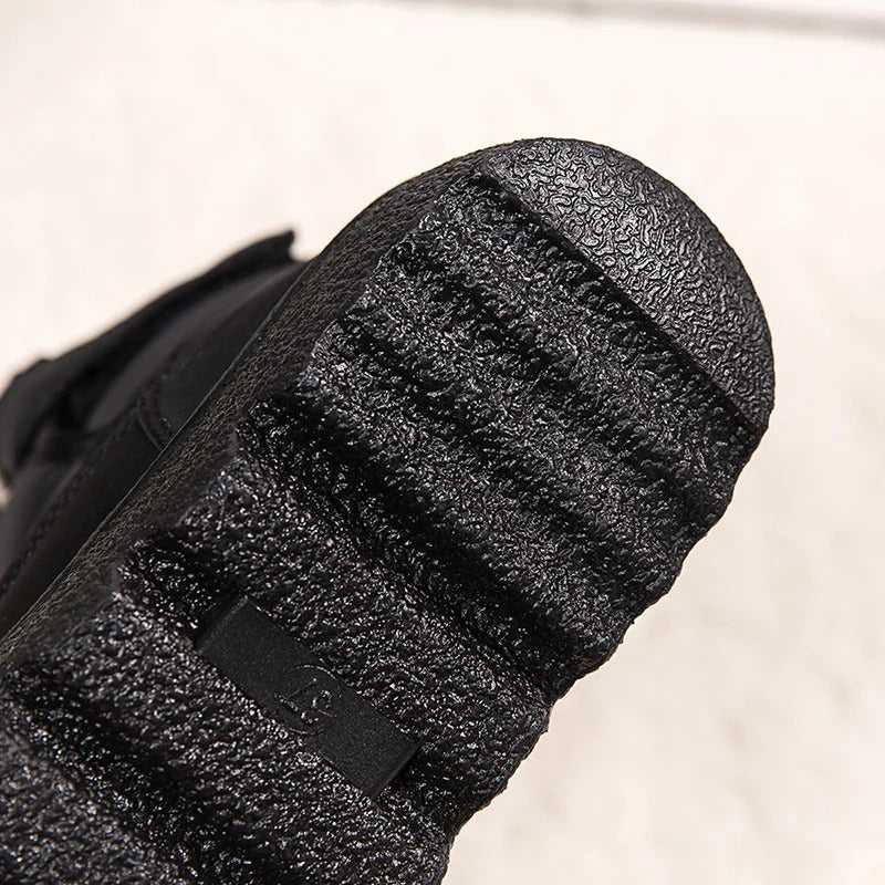 Snow Boots - Fleece Lined Ankle Strap Women's Winter Boots