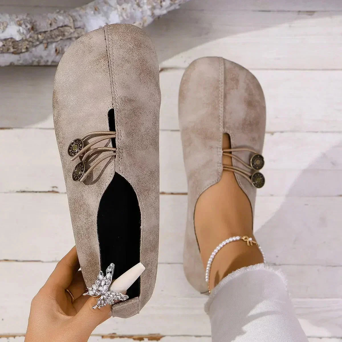 Soft suede women's loafers