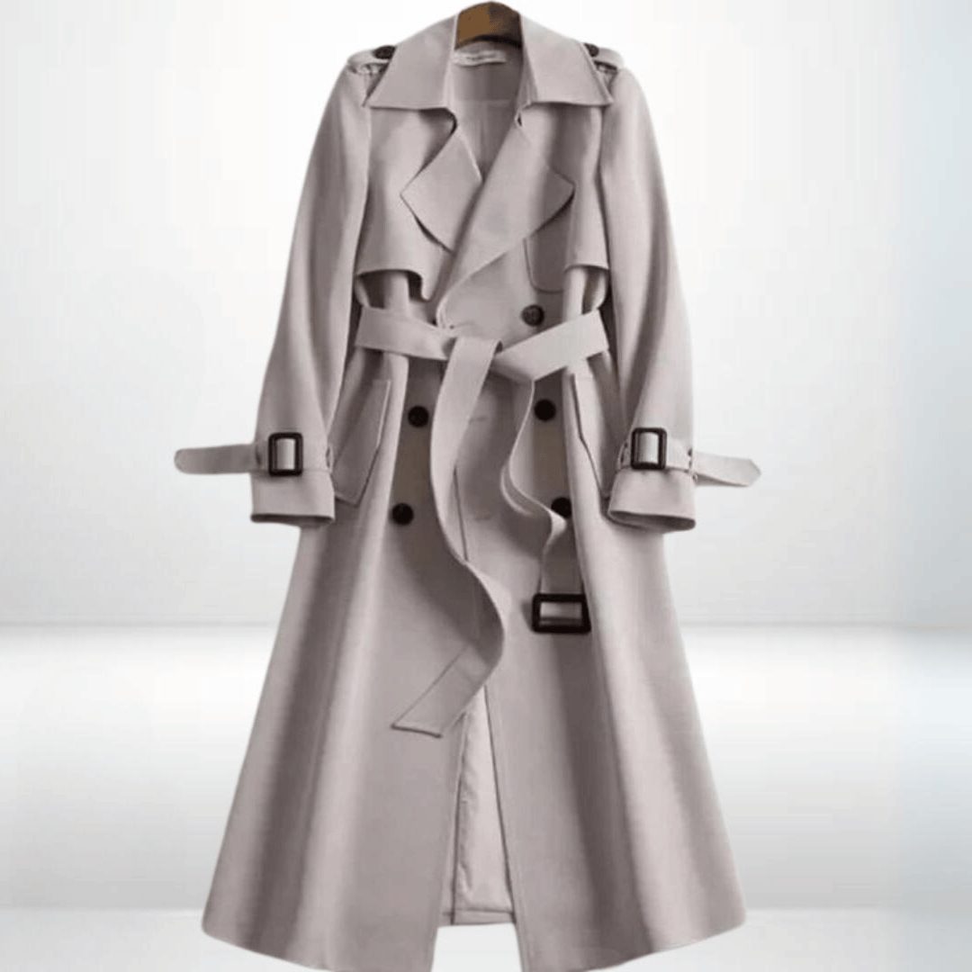 Solveig | Long Trench Coat with Belt for Women