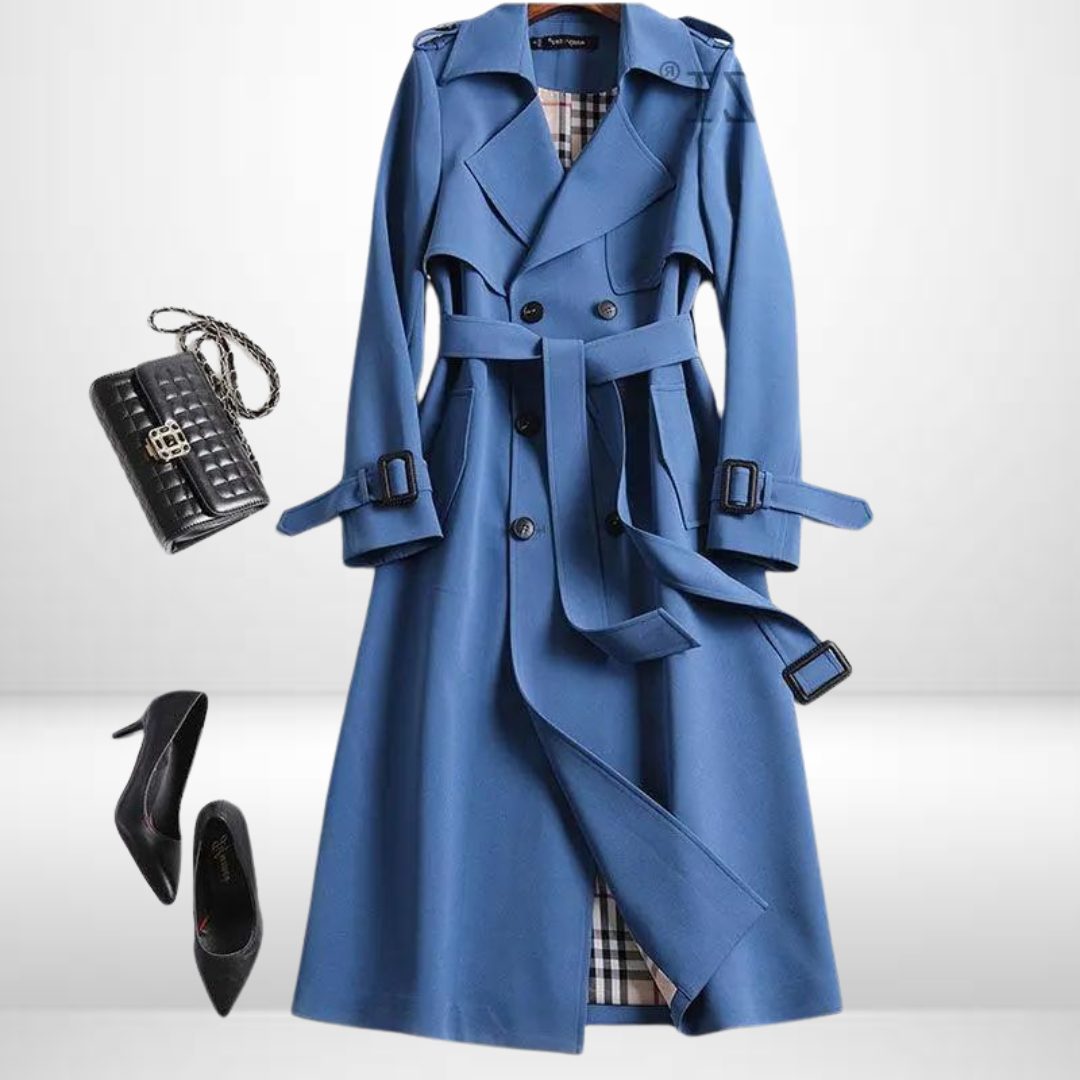 Solveig | Long Trench Coat with Belt for Women