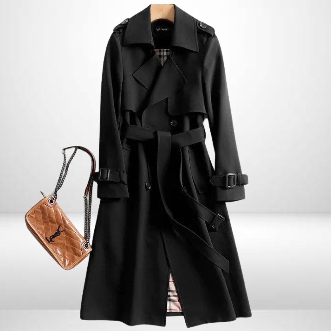 Solveig | Long Trench Coat with Belt for Women
