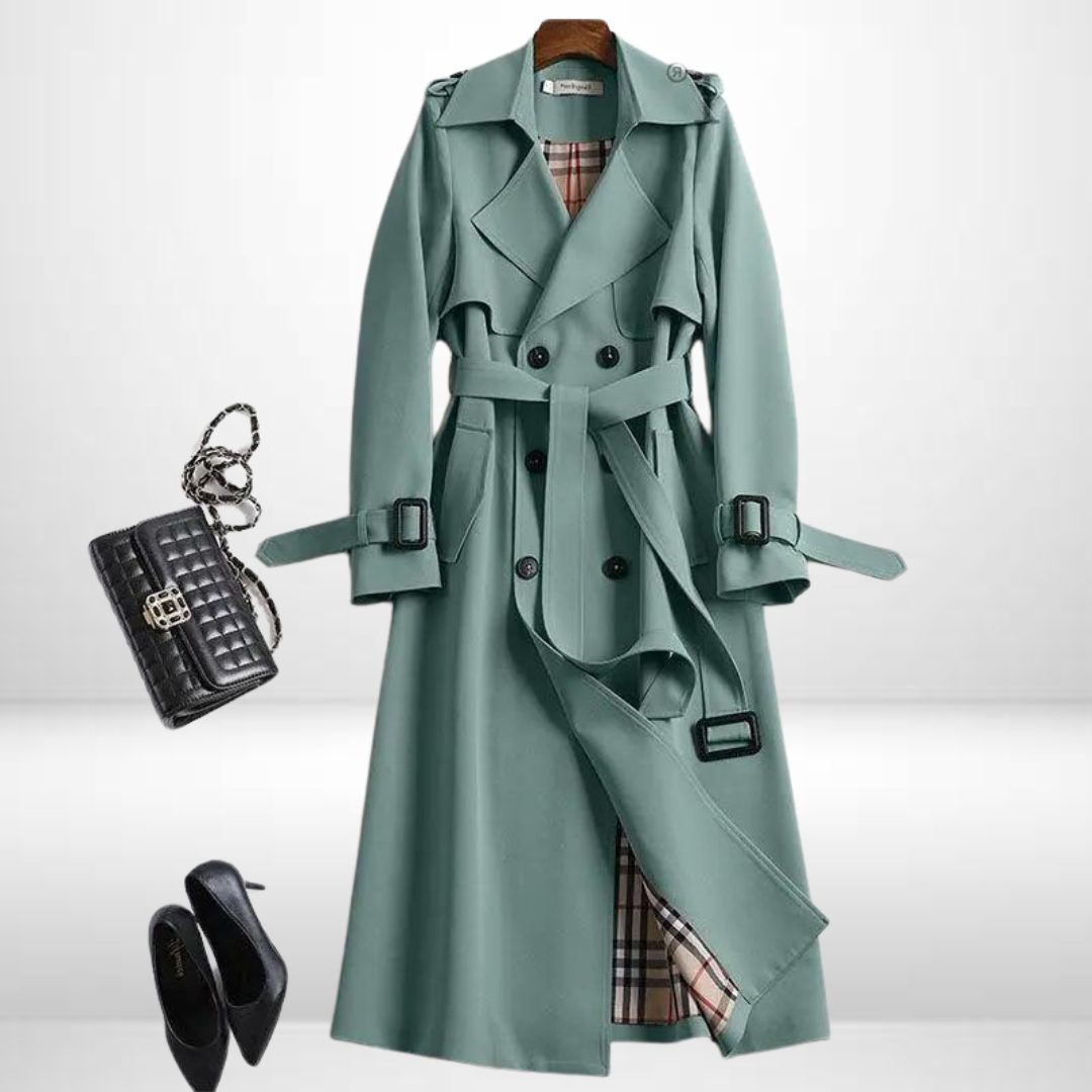 Solveig | Long Trench Coat with Belt for Women