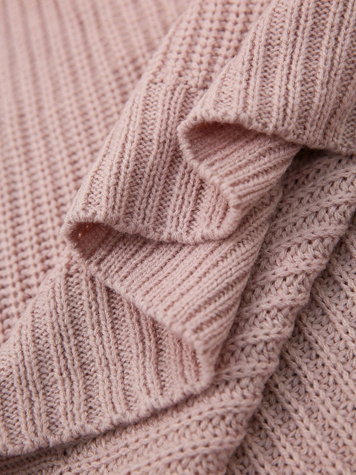 Women's Oversized Knit Sweater Dress with Mock Neck | Chunky Rib Texture, Long Sleeves, Split Hem | 4 Colors
