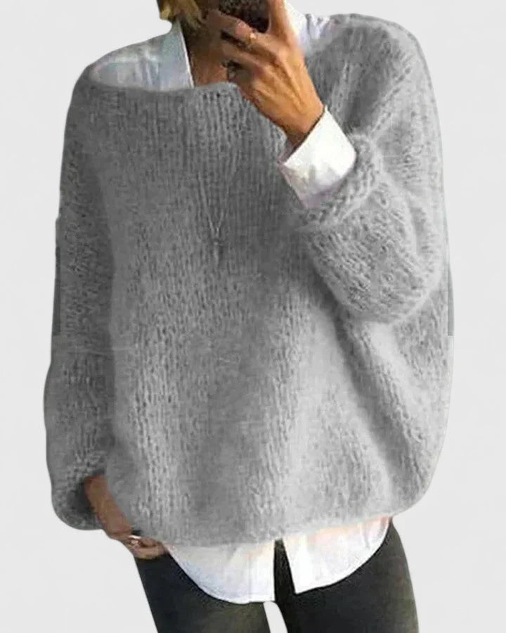 Women's knit crew neck sweater