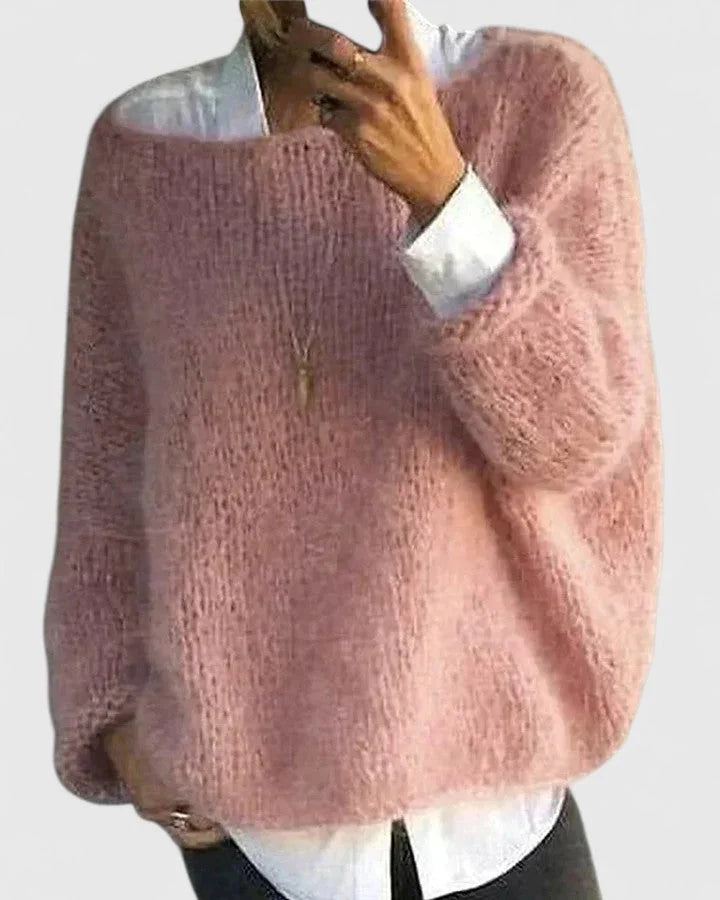 Women's knit crew neck sweater