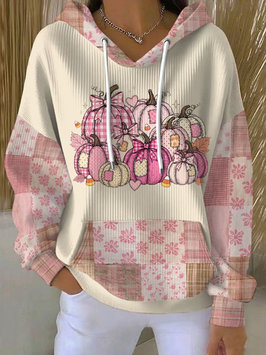 Women's Thanksgiving Pumpkin Hoodie, Relaxed Fit