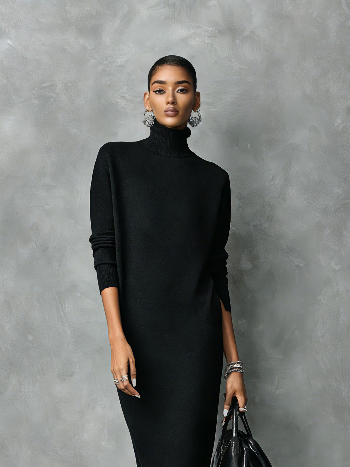 Stellamaris | Midi Sweater Dress with Turtleneck for Women