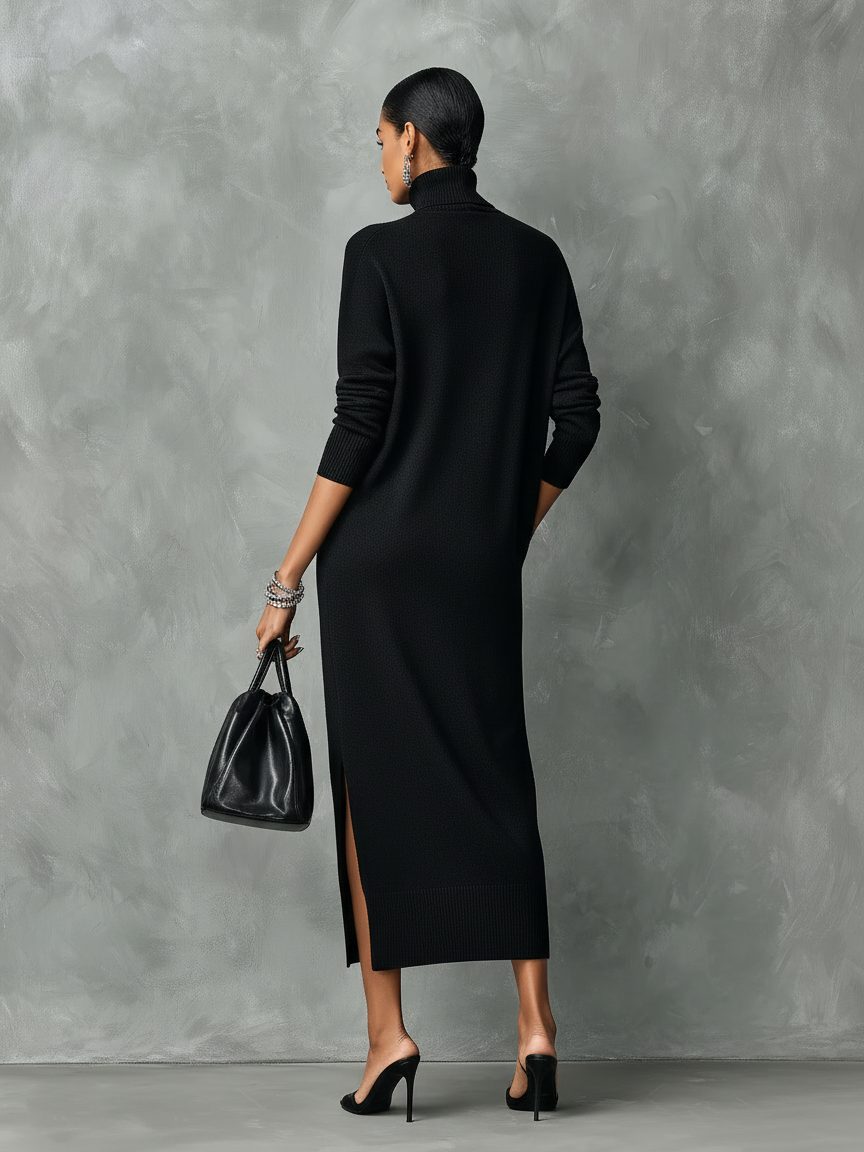 Stellamaris | Midi Sweater Dress with Turtleneck for Women