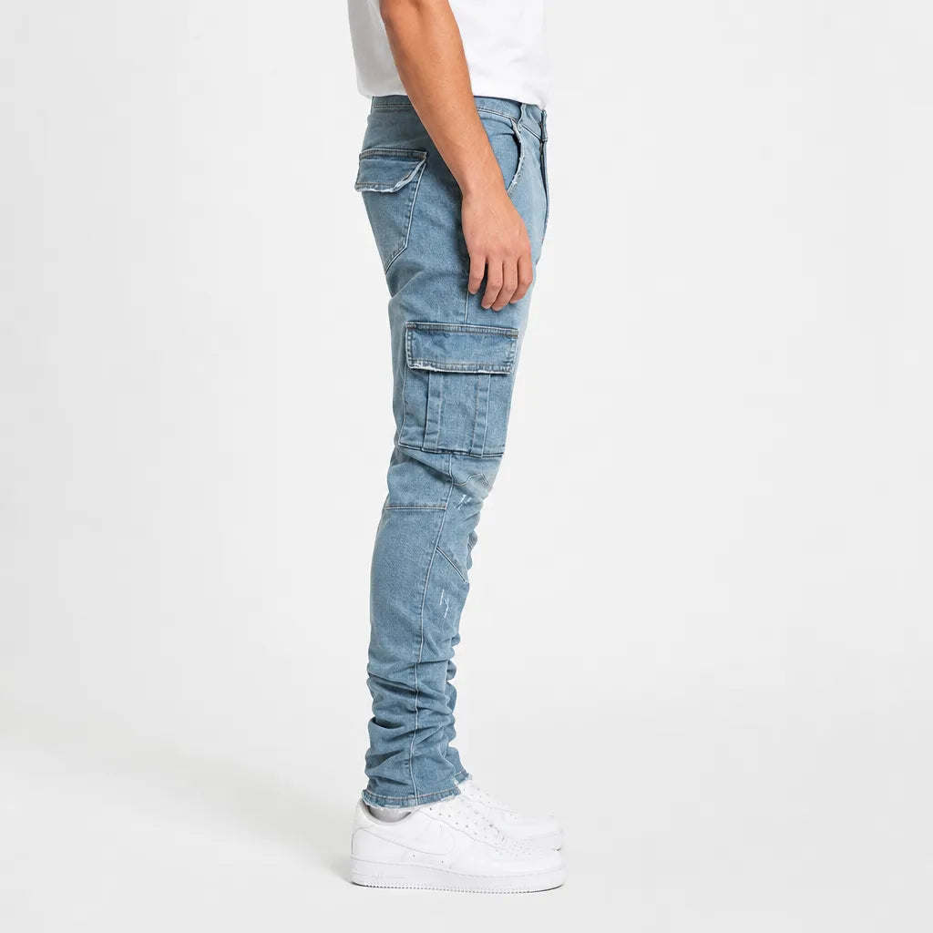 Sterling | Men's Cargo Pants Denim Jeans