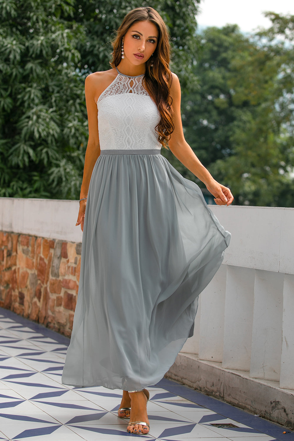 Women's Wedding Guest Maxi Dress | Halter