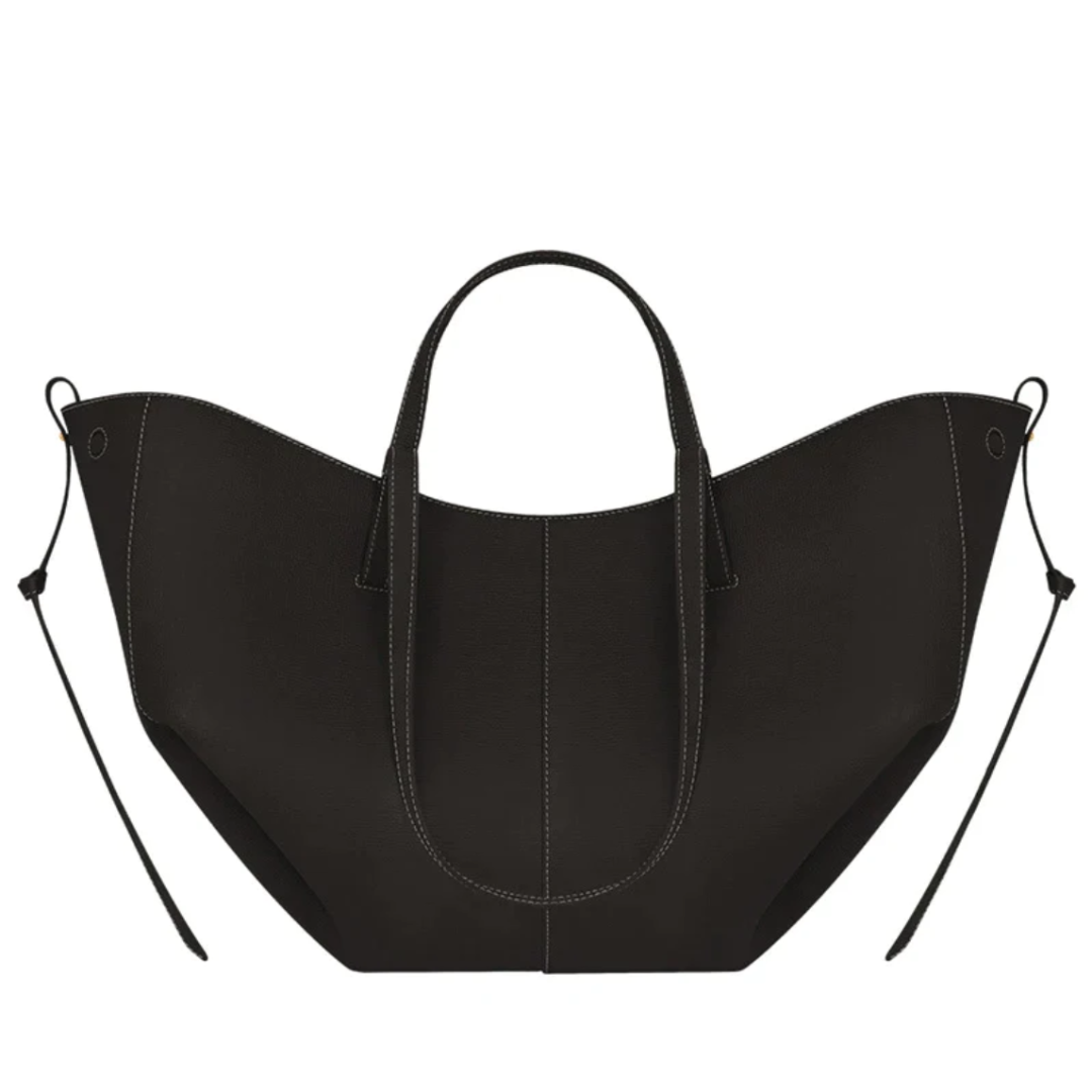 Women's Curved Tote Bag with Adjustable Strap