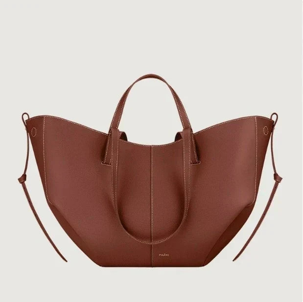 Women's Curved Tote Bag with Adjustable Strap