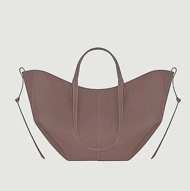 Women's Curved Tote Bag with Adjustable Strap