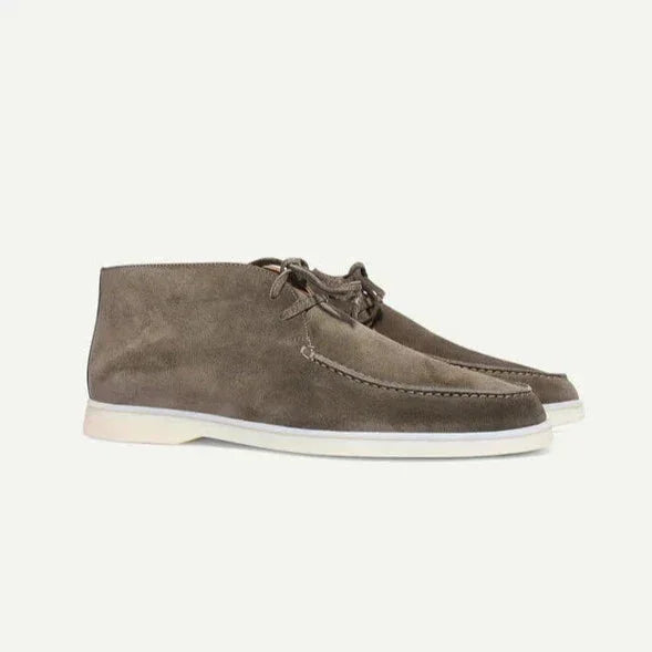 Suede shoes with laces