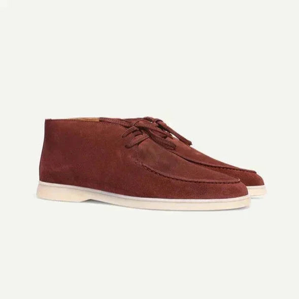 Suede shoes with laces