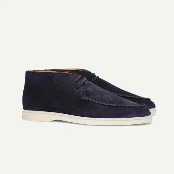 Suede shoes with laces