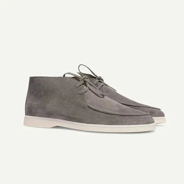 Suede shoes with laces