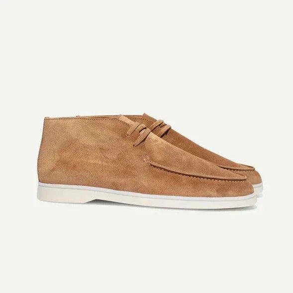 Suede shoes with laces