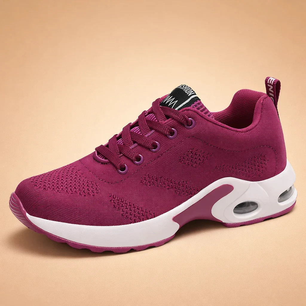 Mesh Sneakers - Athletic Lace Up Air Cushion Women's Shoes