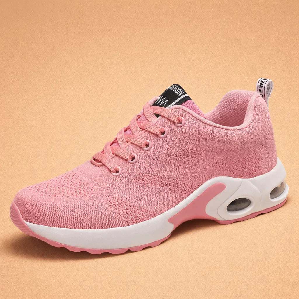 Mesh Sneakers - Athletic Lace Up Air Cushion Women's Shoes