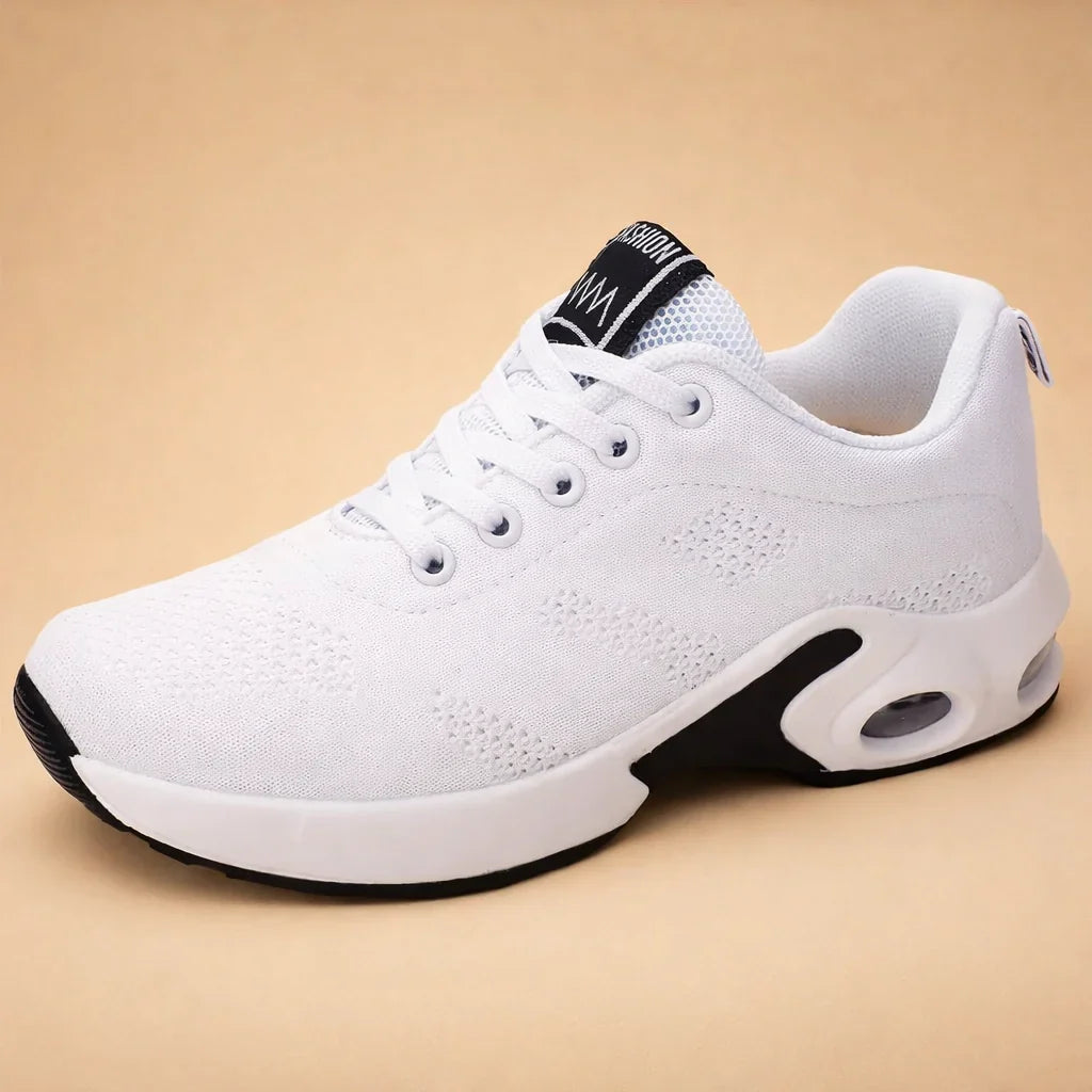 Mesh Sneakers - Athletic Lace Up Air Cushion Women's Shoes