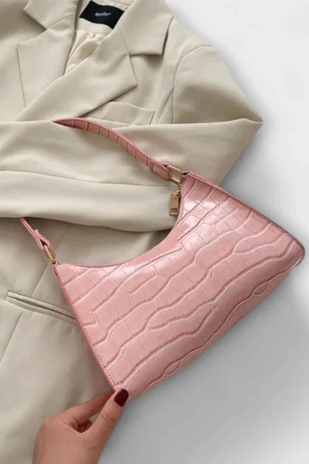 Sylvia | Women's Shoulder Bag with Top Zip Closure