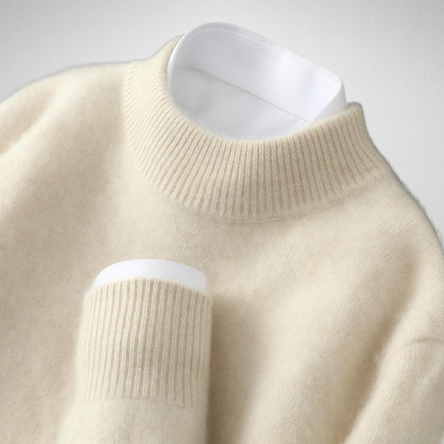 Women's Mock Neck Fine-Knit Sweater, Relaxed Fit
