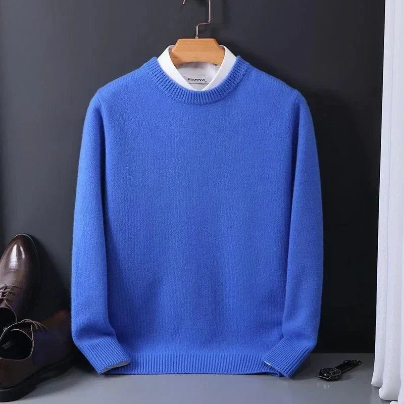 Men's Crew-Neck Sweater, Long Sleeves, Ribbed Trims