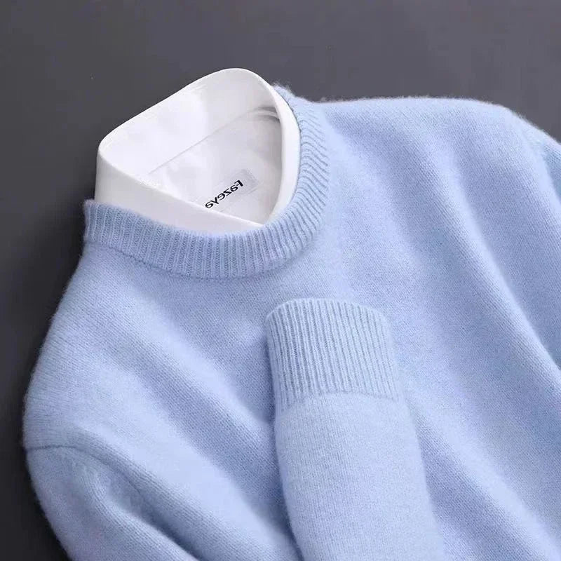 Men's Crew-Neck Sweater, Long Sleeves, Ribbed Trims