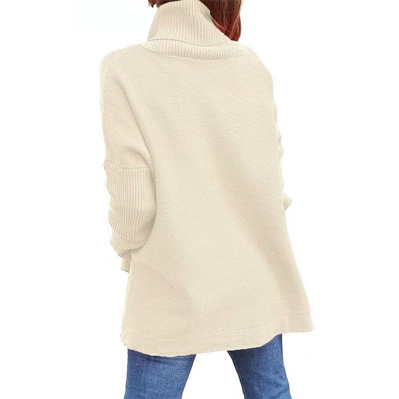 Tirzah | Ribbed Knit Oversized Turtleneck Sweater for Women