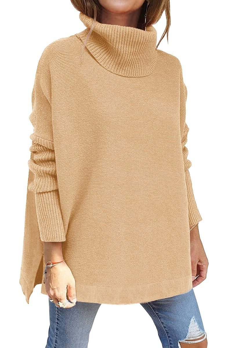 Tirzah | Ribbed Knit Oversized Turtleneck Sweater for Women