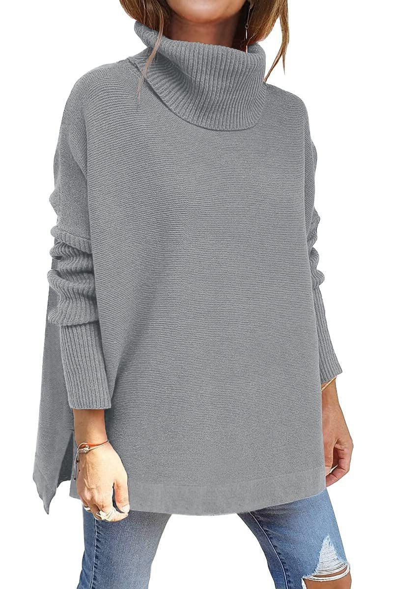 Tirzah | Ribbed Knit Oversized Turtleneck Sweater for Women