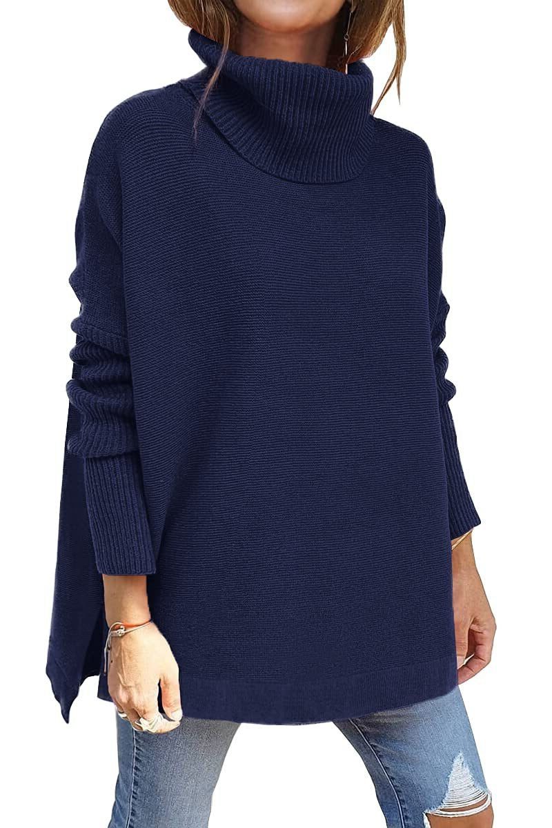 Tirzah | Ribbed Knit Oversized Turtleneck Sweater for Women
