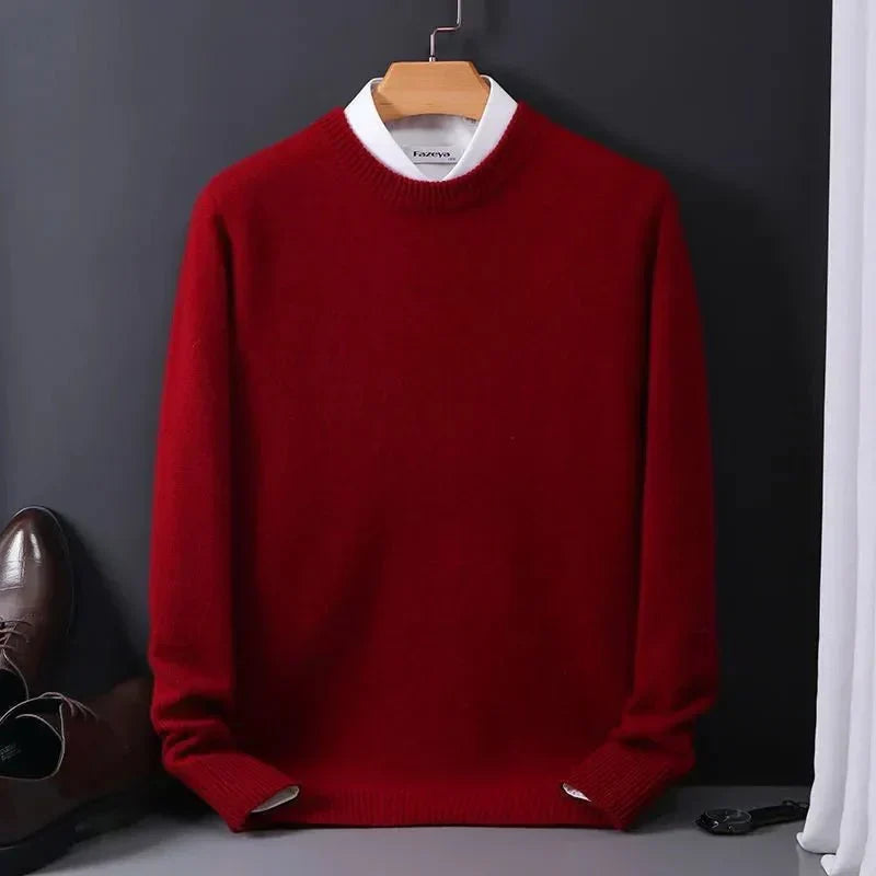Men's Crew-Neck Sweater, Long Sleeves, Ribbed Trims