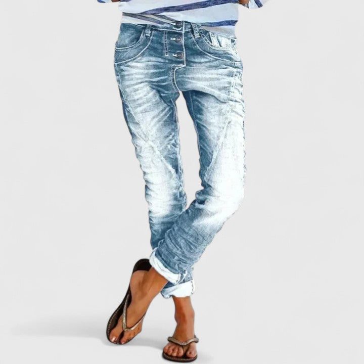Tulia | Distressed Wide Leg Jeans for Women