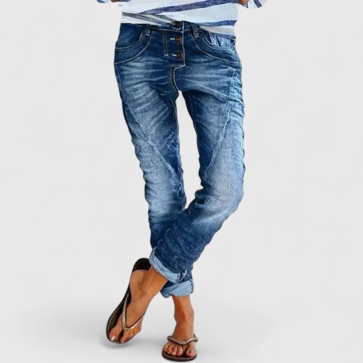 Tulia | Distressed Wide Leg Jeans for Women