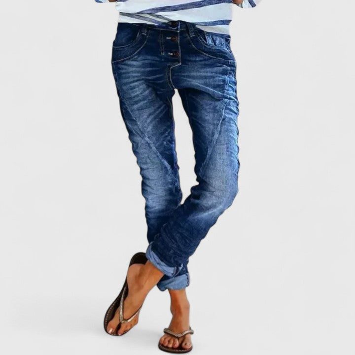 Tulia | Distressed Wide Leg Jeans for Women