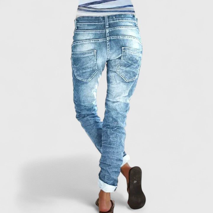 Tulia | Distressed Wide Leg Jeans for Women