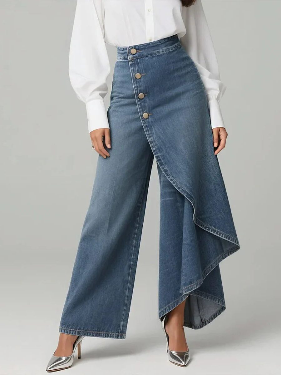 Ulrika | High Waist Wide Leg Denim Jeans for Women
