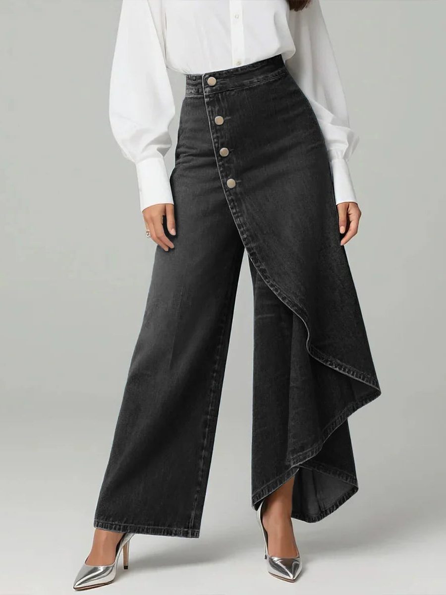 Ulrika | High Waist Wide Leg Denim Jeans for Women