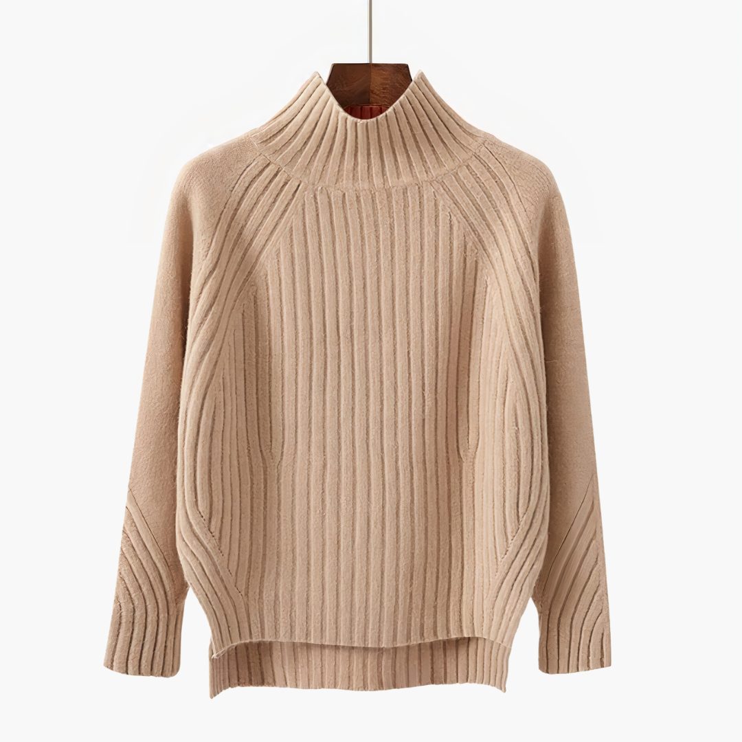 Undine | Ribbed Knit Sweater with Crew Neck for Women
