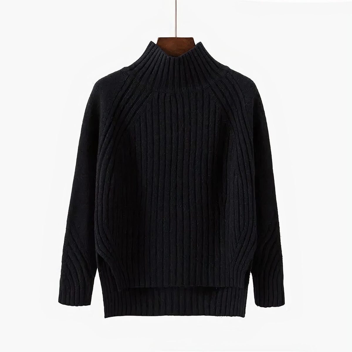 Undine | Ribbed Knit Sweater with Crew Neck for Women