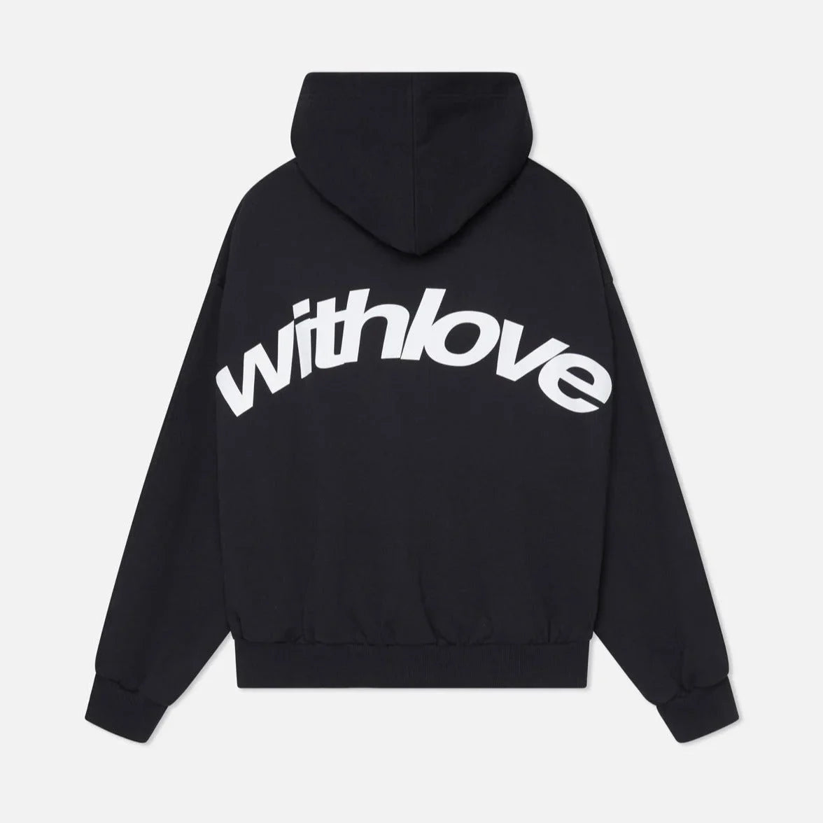 Women's fleece hoodie with text graphic
