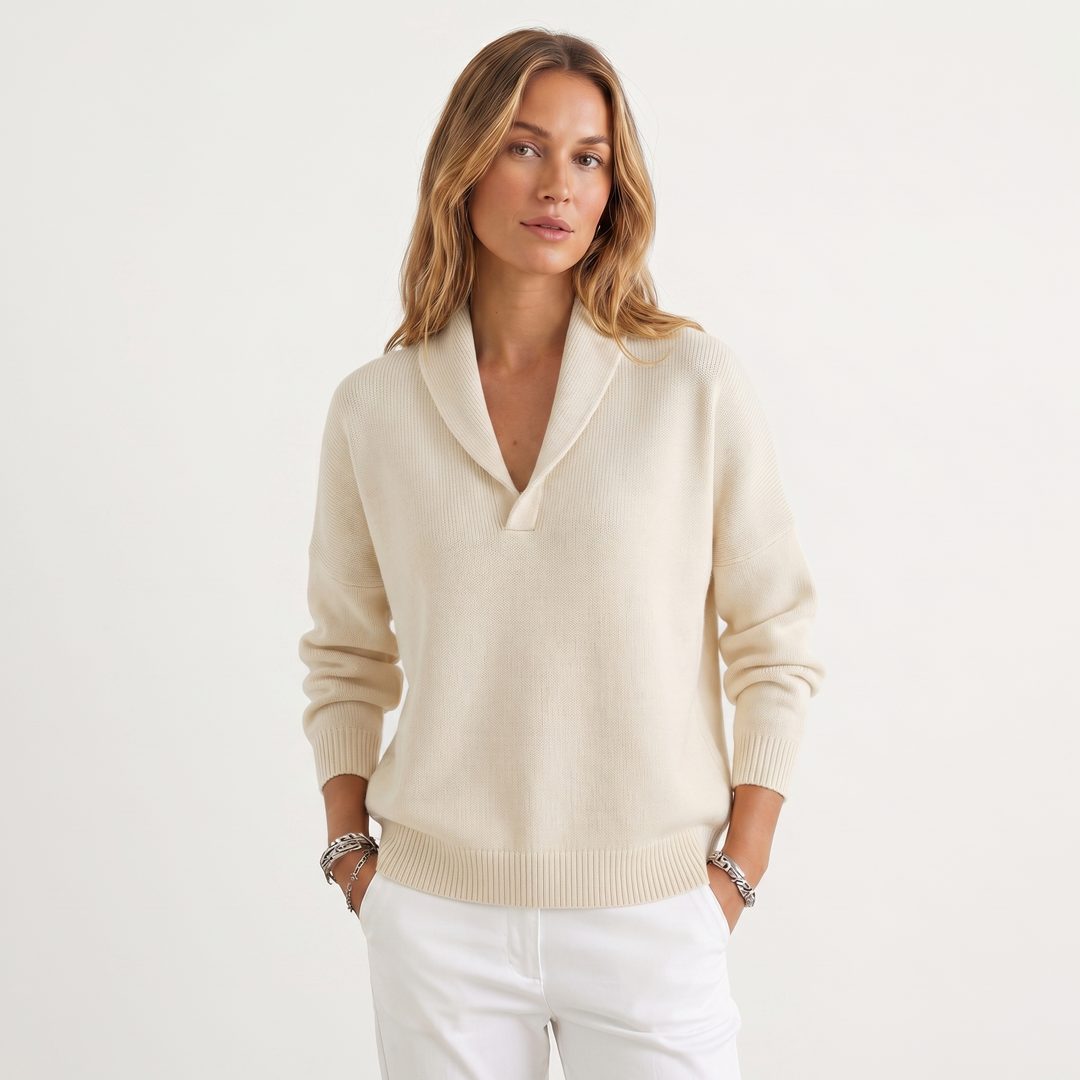 Annabel | Relaxed Knit Pullover with V-Neck for Women