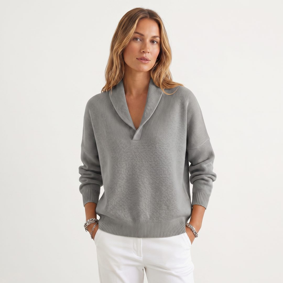 Annabel | Relaxed Knit Pullover with V-Neck for Women